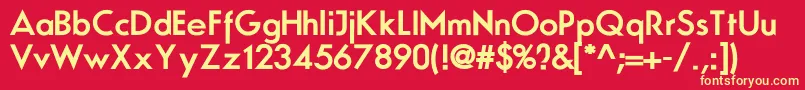 NoMove Font – Yellow Fonts on Red Background