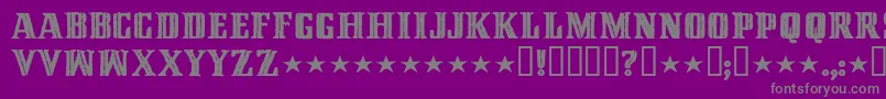 CinquentaMilMeticais-Schriftart – Graue Schriften auf violettem Hintergrund
