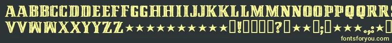 CinquentaMilMeticais Font – Yellow Fonts on Black Background
