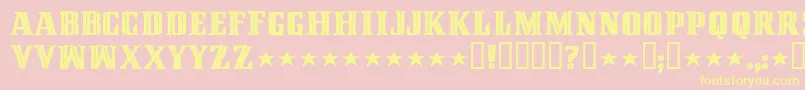 CinquentaMilMeticais Font – Yellow Fonts on Pink Background
