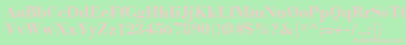 BauerBodoniBold Font – Pink Fonts on Green Background