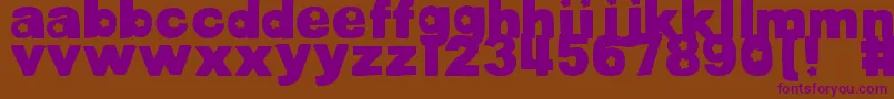 DjbCutoutsFlowers Font – Purple Fonts on Brown Background