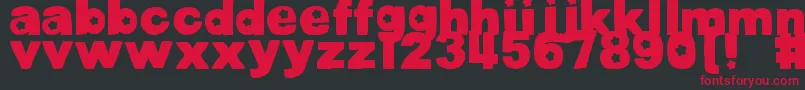 DjbCutoutsFlowers Font – Red Fonts on Black Background