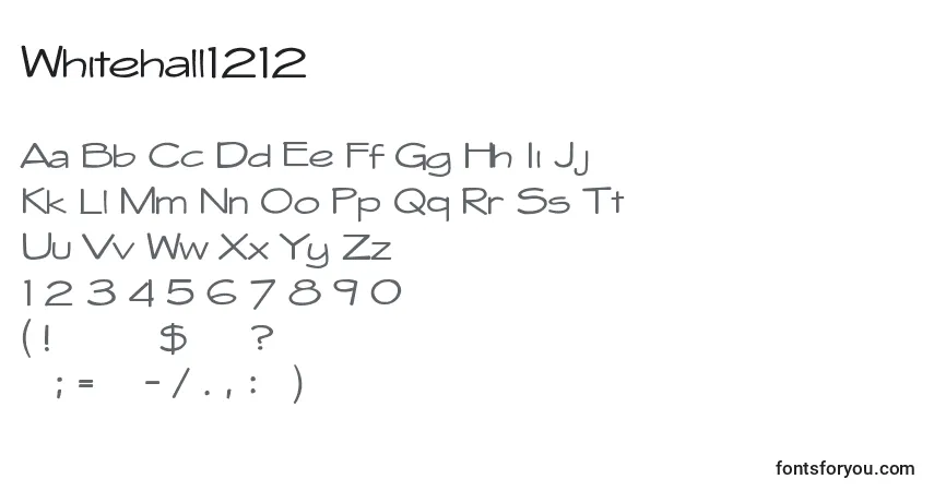 A fonte Whitehall1212 – alfabeto, números, caracteres especiais