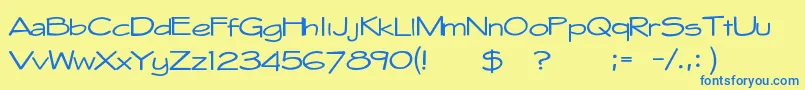 Whitehall1212 Font – Blue Fonts on Yellow Background