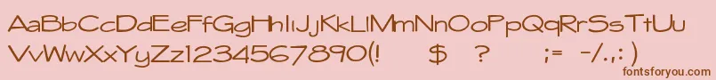 Whitehall1212 Font – Brown Fonts on Pink Background