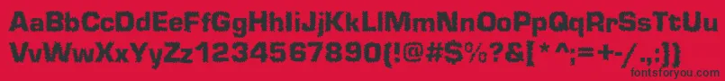 Fonte Shokkked – fontes pretas em um fundo vermelho