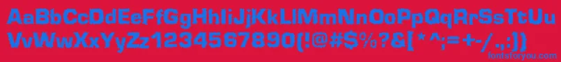 Shokkked Font – Blue Fonts on Red Background