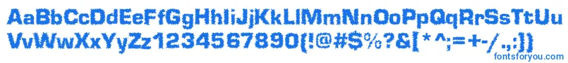 Shokkked Font – Blue Fonts on White Background