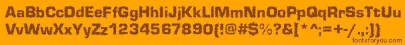 Shokkked Font – Brown Fonts on Orange Background