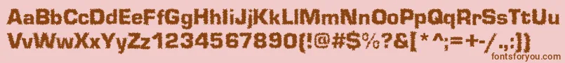 Shokkked Font – Brown Fonts on Pink Background