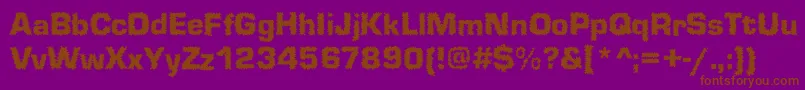 Shokkked Font – Brown Fonts on Purple Background