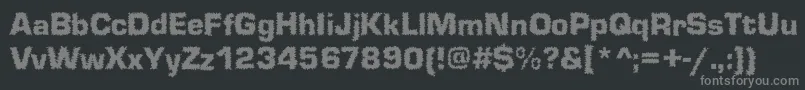 Shokkked Font – Gray Fonts on Black Background