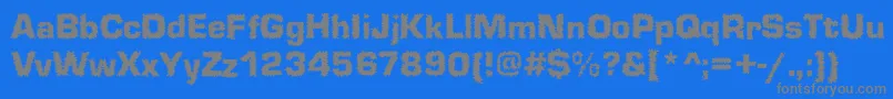 Shokkked Font – Gray Fonts on Blue Background