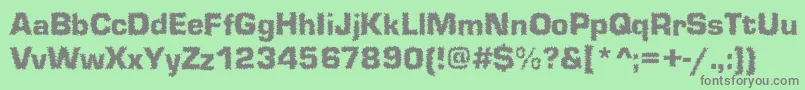 Shokkked Font – Gray Fonts on Green Background