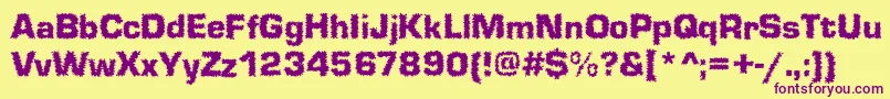 Shokkked Font – Purple Fonts on Yellow Background