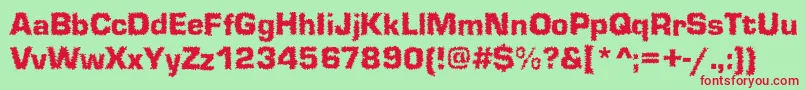 Shokkked Font – Red Fonts on Green Background