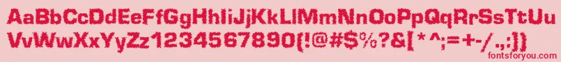 Shokkked Font – Red Fonts on Pink Background