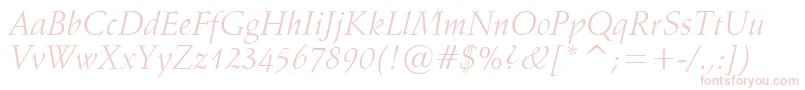 Vaniel1Italic Font – Pink Fonts on White Background