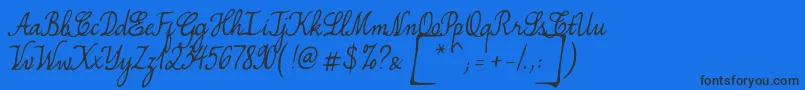 SimplesnailsVer4.0-Schriftart – Schwarze Schriften auf blauem Hintergrund