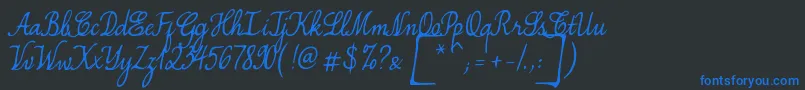 SimplesnailsVer4.0 Font – Blue Fonts on Black Background