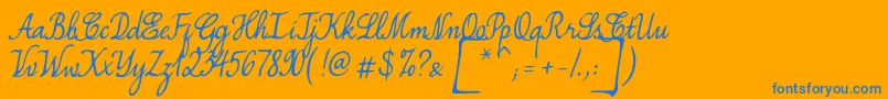 SimplesnailsVer4.0 Font – Blue Fonts on Orange Background