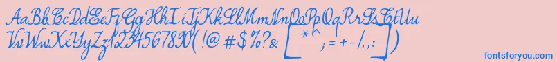 SimplesnailsVer4.0 Font – Blue Fonts on Pink Background