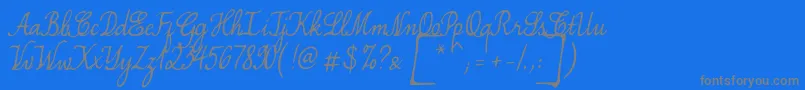 SimplesnailsVer4.0-Schriftart – Graue Schriften auf blauem Hintergrund