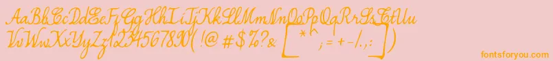 SimplesnailsVer4.0 Font – Orange Fonts on Pink Background