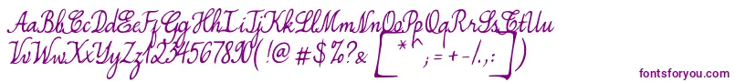 SimplesnailsVer4.0-Schriftart – Violette Schriften auf weißem Hintergrund