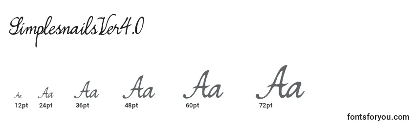 SimplesnailsVer4.0 Font Sizes