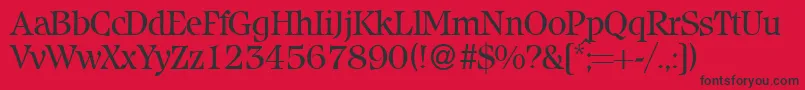 IcebergRegularDb Font – Black Fonts on Red Background