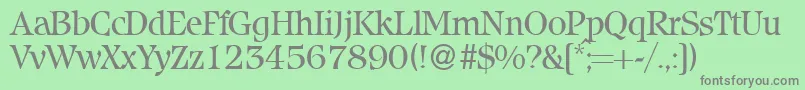 IcebergRegularDb Font – Gray Fonts on Green Background