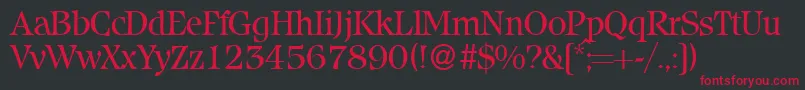 IcebergRegularDb Font – Red Fonts on Black Background