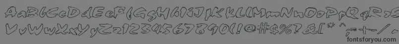 FingerPaint1 Font – Black Fonts on Gray Background