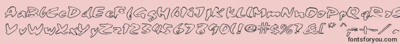 FingerPaint1 Font – Black Fonts on Pink Background