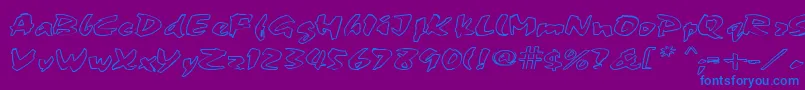 En savoir plus sur la police FingerPaint1 Police FingerPaint1 – polices bleues sur fond violet
