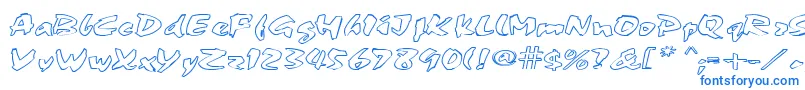 FingerPaint1 Font – Blue Fonts on White Background