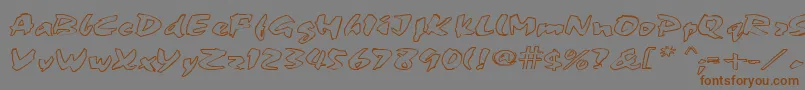 FingerPaint1 Font – Brown Fonts on Gray Background