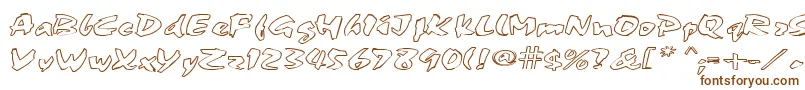 FingerPaint1 Font – Brown Fonts on White Background