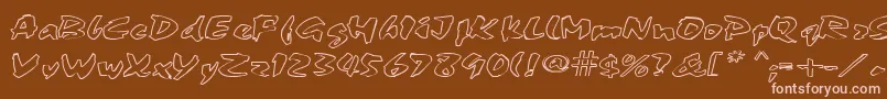 FingerPaint1 Font – Pink Fonts on Brown Background
