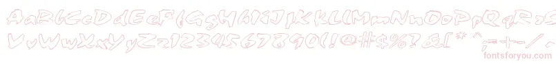 FingerPaint1 Font – Pink Fonts on White Background