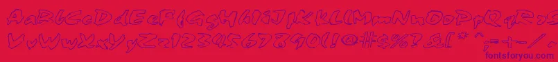 Шрифт FingerPaint1 – фиолетовые шрифты на красном фоне