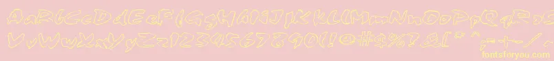 FingerPaint1 Font – Yellow Fonts on Pink Background