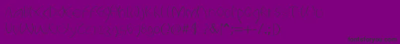 Titanium-Schriftart – Schwarze Schriften auf violettem Hintergrund