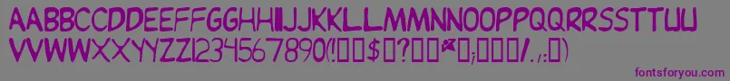 Шрифт Jeand – фиолетовые шрифты на сером фоне