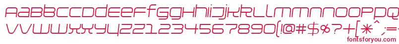 フォントInstallerRegularItalic – 赤い文字