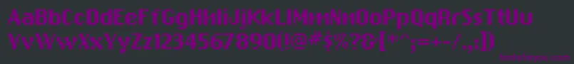 Шрифт PfbitmapTwo – фиолетовые шрифты на чёрном фоне