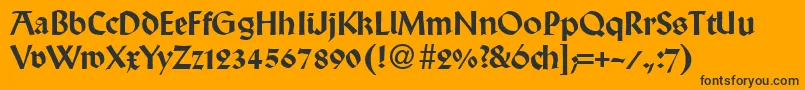 WallabyRegularDb Font – Black Fonts on Orange Background