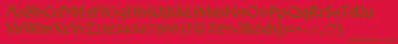 WallabyRegularDb Font – Brown Fonts on Red Background